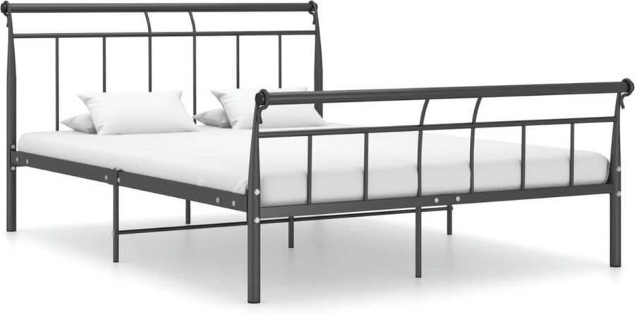 The Living Store Bedframe metaal zwart 140x200 cm Bedframe Bed Frame Bed Frames Bed Bedden 2-persoonsbed 2-persoonsbedden Tweepersoons Bed