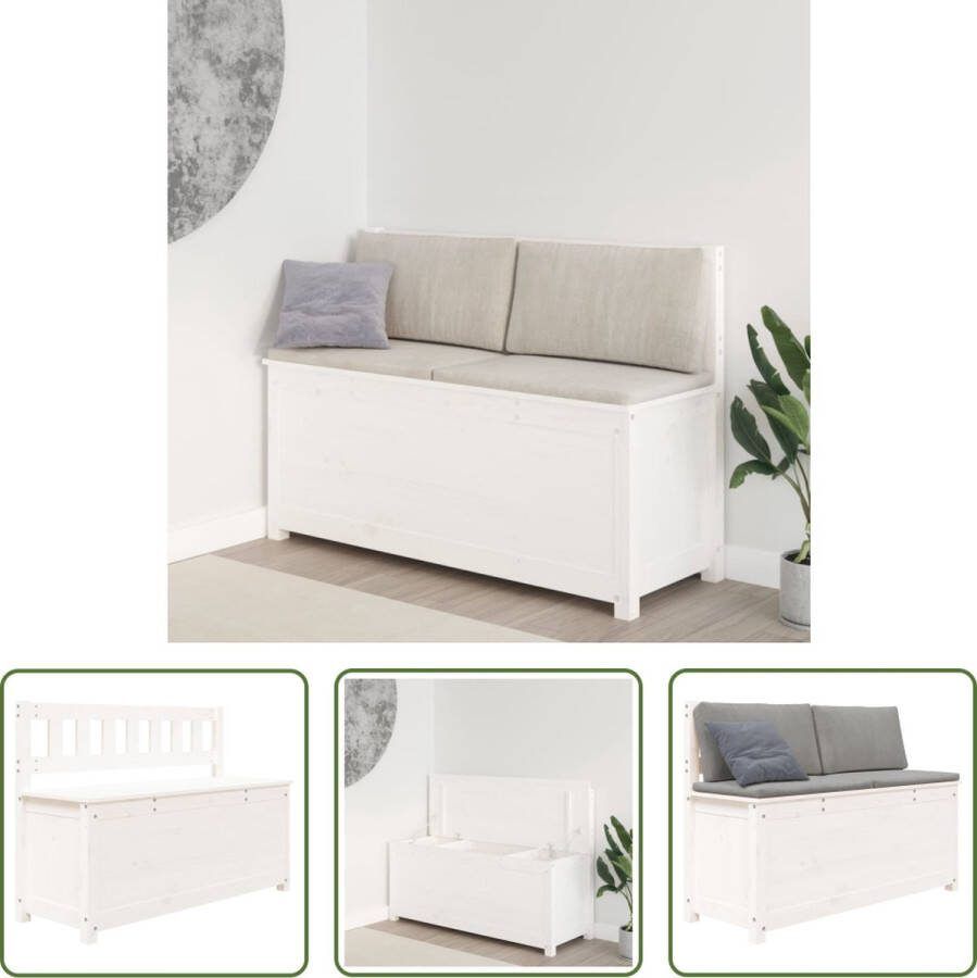 The Living Store Klassiek Houten Bankje 110x41x76.5 cm Massief Grenenhout