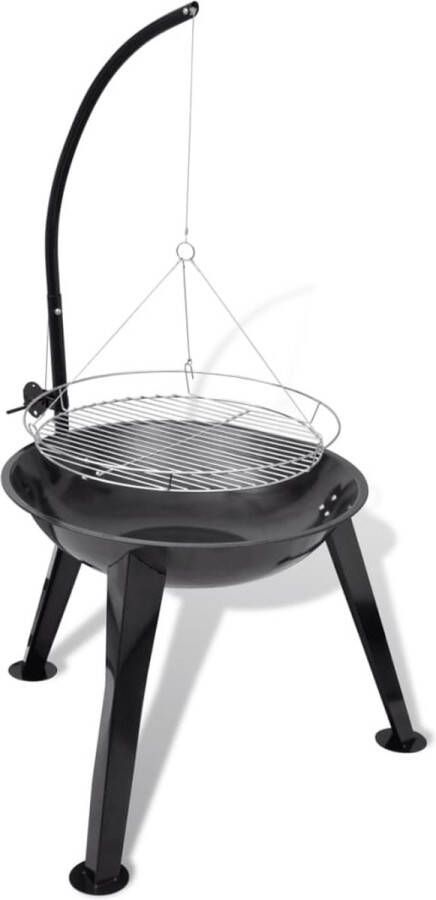 The Living Store Kolenbarbecue Classic Houtskool BBQ 72x123cm Verstelbare grillplaat