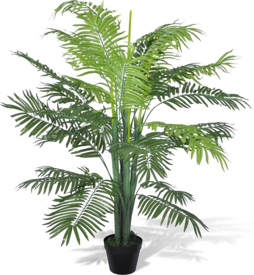 The Living Store Kunstpalm Phoenix 130 cm met pot 28 bladeren