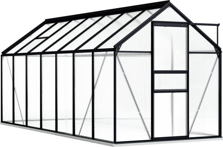 The Living Store Kweekkas 190 x 430 x 132 202 cm aluminium en polycarbonaat 14.274 m³ inhoud 8.17 m² grondoppervlakte
