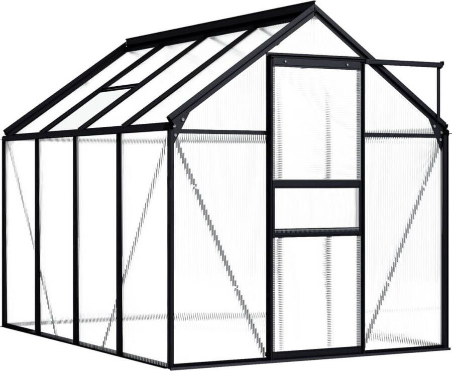 The Living Store Kweekkas Aluminium 190 x 250 x 125 195 cm 4.75 m² 7.6 m³ 4 mm paneel UV-bestendig
