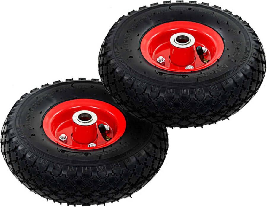 The Living Store Lekbestendige Reservewielen Steekwagen 245x82 mm Duurzaam rubber Metalen velg