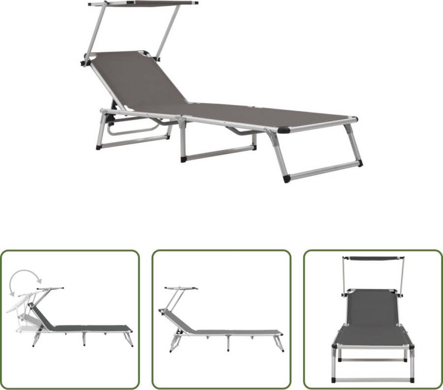 The Living Store Ligstoel Tuinmeubels 186 x 58 x 25.5 cm Verstelbaar en inklapbaar