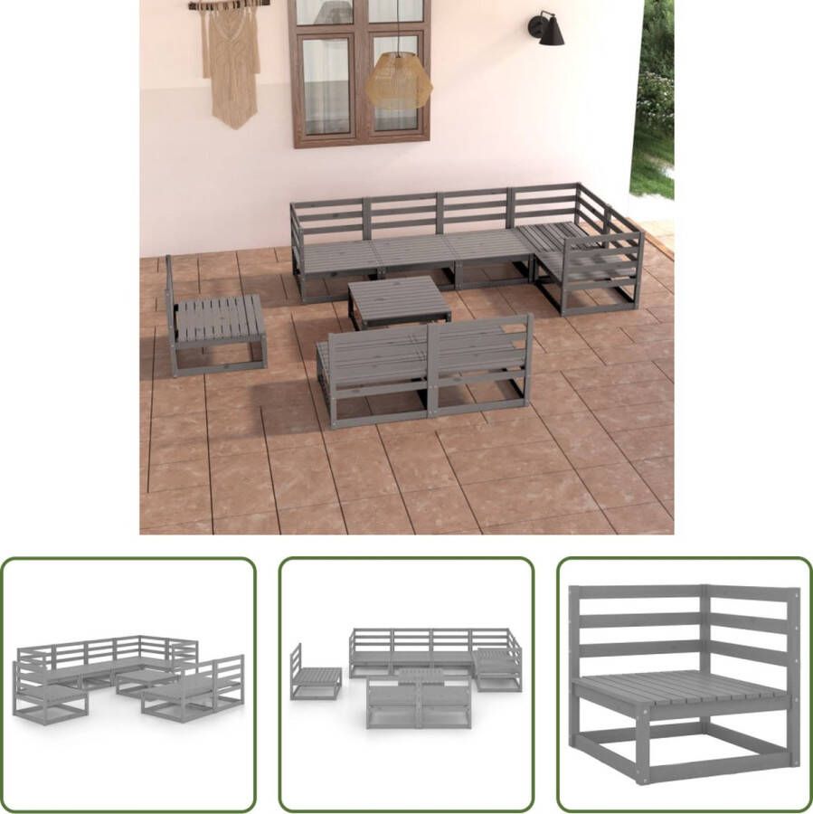 The Living Store Lounge tuinset Tuinsets 70 x 70 x 67 cm Massief grenenhout