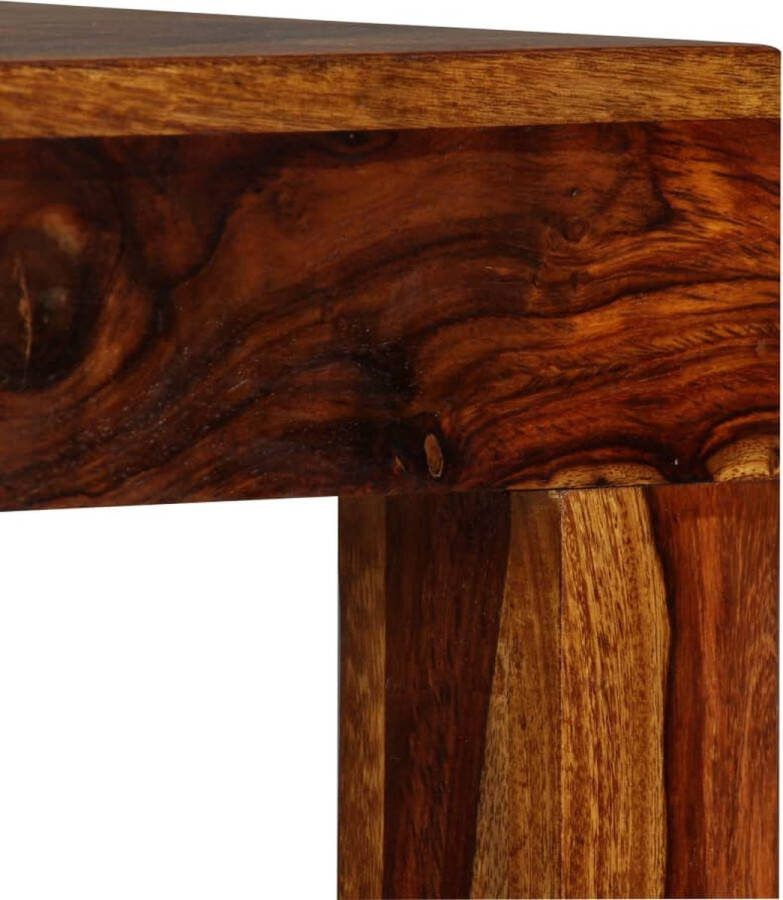 The Living Store Massief Sheeshamhouten Wandtafel 120 x 35 x 75 cm Bruin