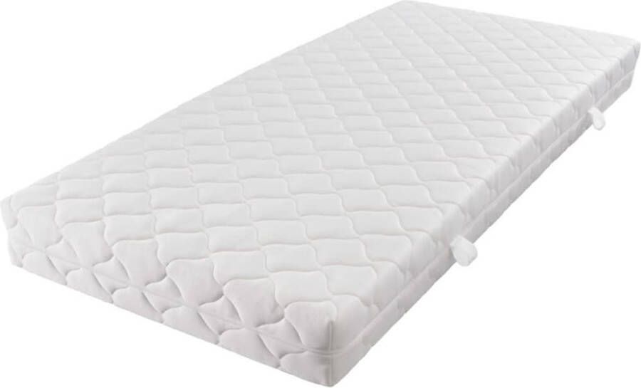 The Living Store Matras Matrassen 200 x 90 x 17 cm D30 schuim Wasbare gewatteerde hoes