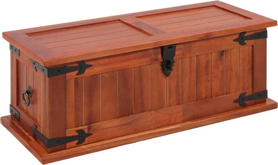The Living Store opbergkist acaciahout en MDF 60 x 25 x 22 cm bruin