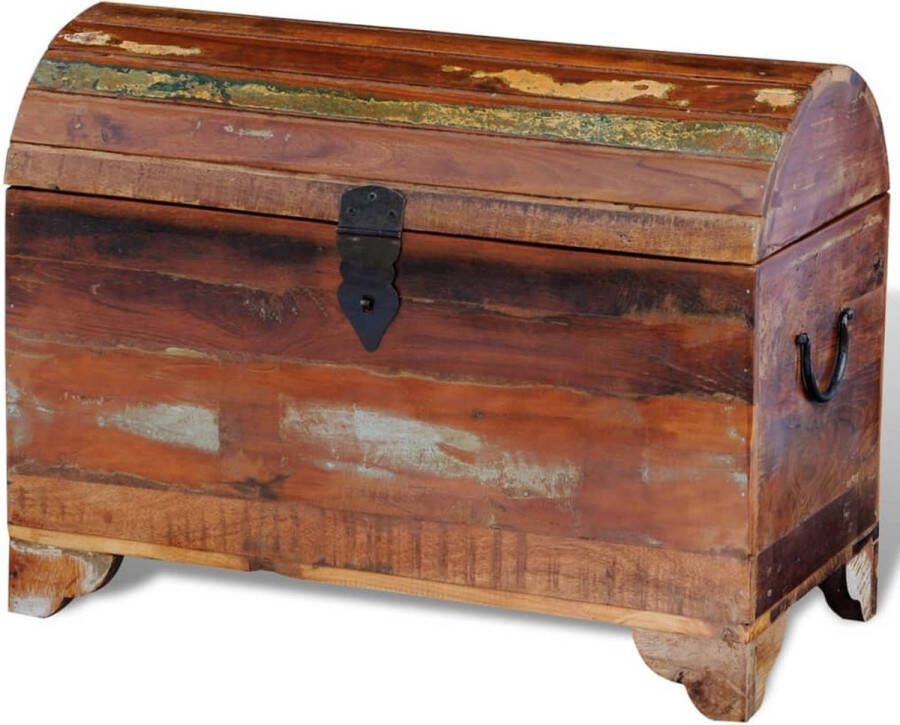 The Living Store Opbergkist Antieke Stijl Gerecycled Hout 60x30x45 cm Handgemaakt