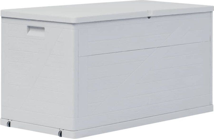The Living Store Opbergkist Tuinbox 120x56x63 cm Lichtgrijs 420L
