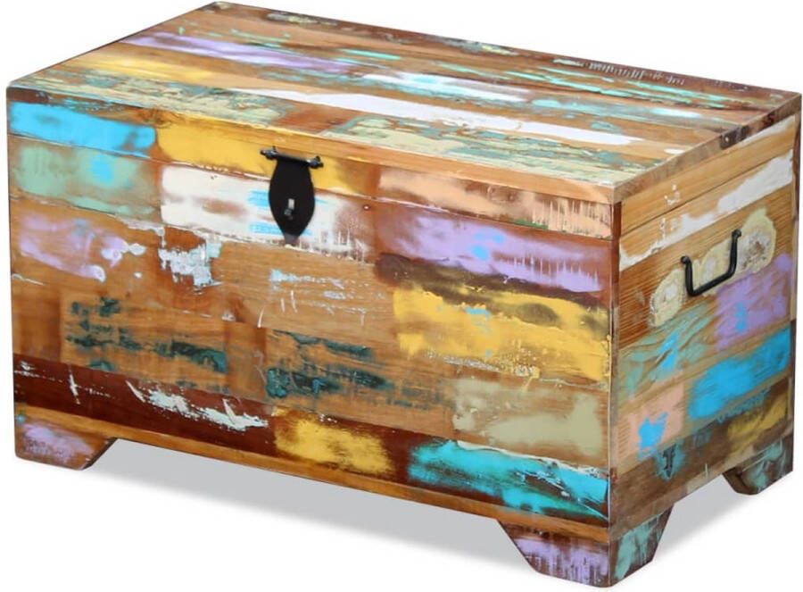 The Living Store Opbergkist Vintage Stijl Gerecycled Hout 73 x 39 x 41 cm Handgemaakt