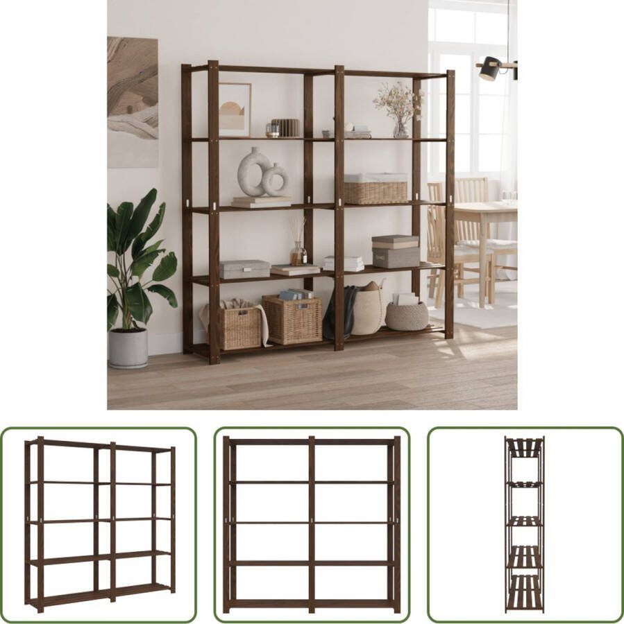 The Living Store Opbergrek Massief Grenenhout 170 x 38 x 170 cm Bruin
