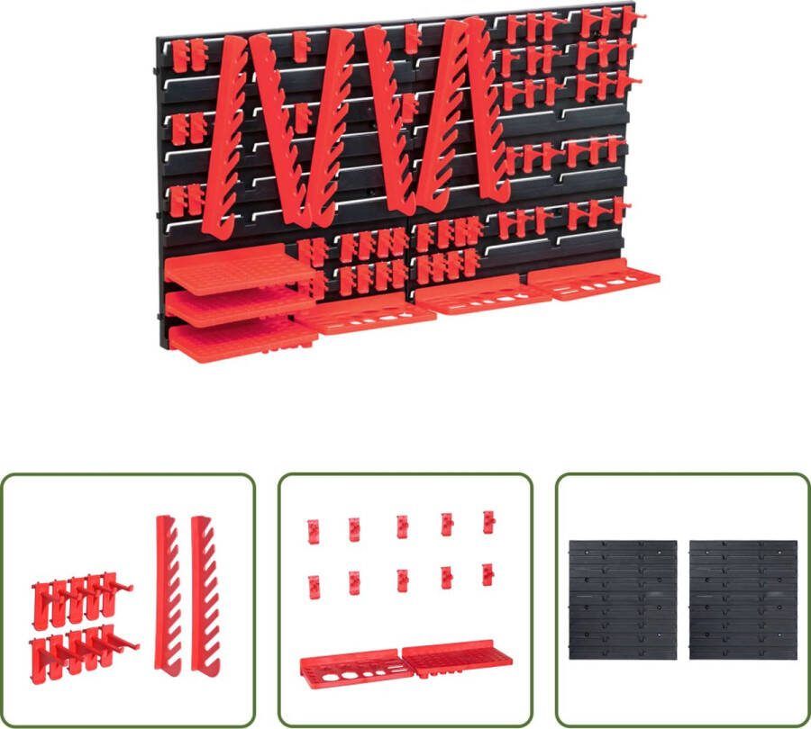 The Living Store Opbergset Wandpanelen 350 x 382 x 18 mm Georganiseerde Garage Werkplaats
