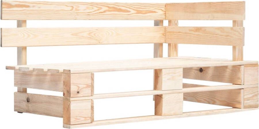 The Living Store Pallet tuinhoekbank 110 x 65 x 55 cm geïmpregneerd grenenhout