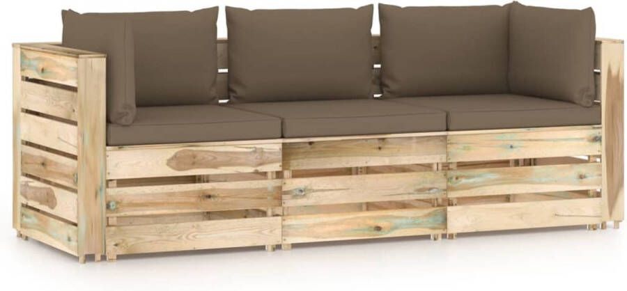 The Living Store Palletbank Tuinmeubelen 69 x 70 x 66 cm Grenenhout