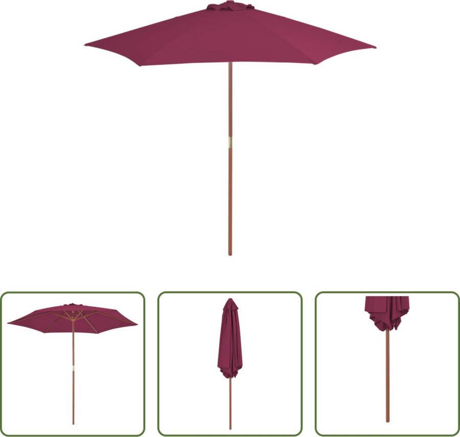 The Living Store Parasol Elegant 270x244 cm UV-beschermend polyester 38 mm paaldiameter