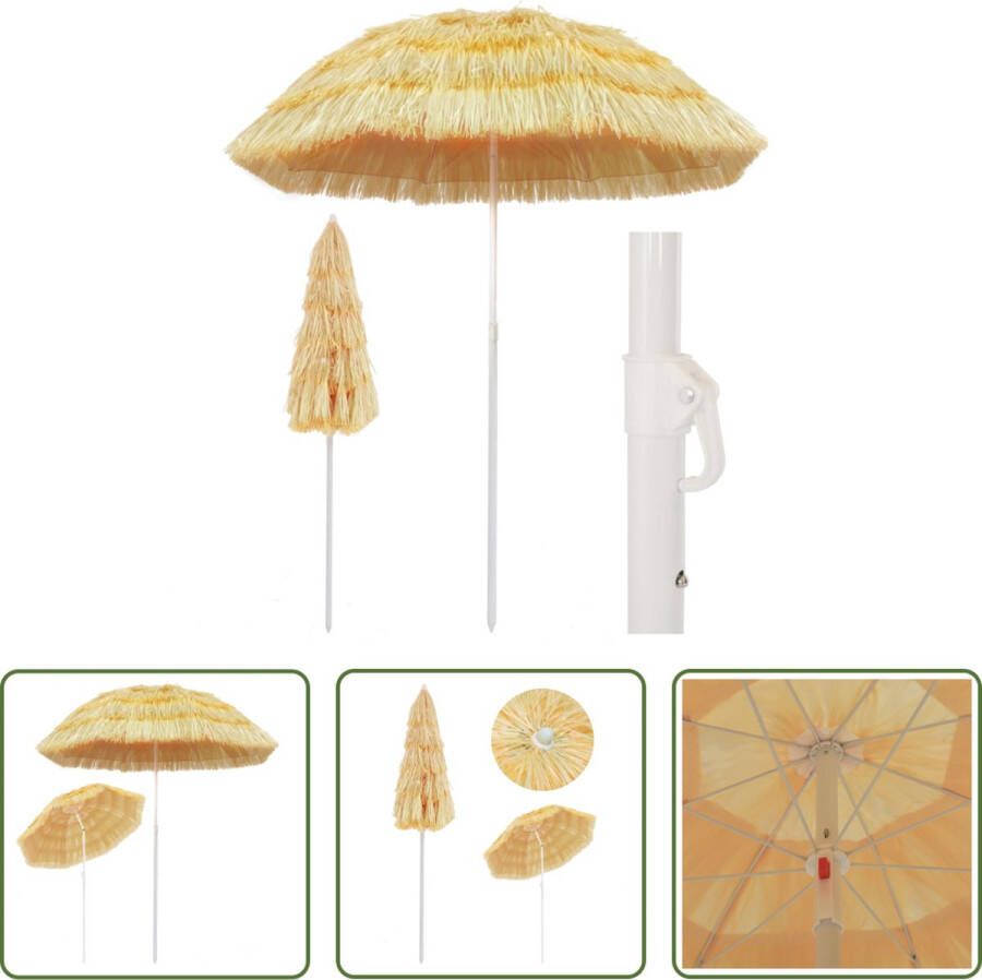 The Living Store Parasol Hawaï 160 cm Naturel Weer- en uv-bestendig