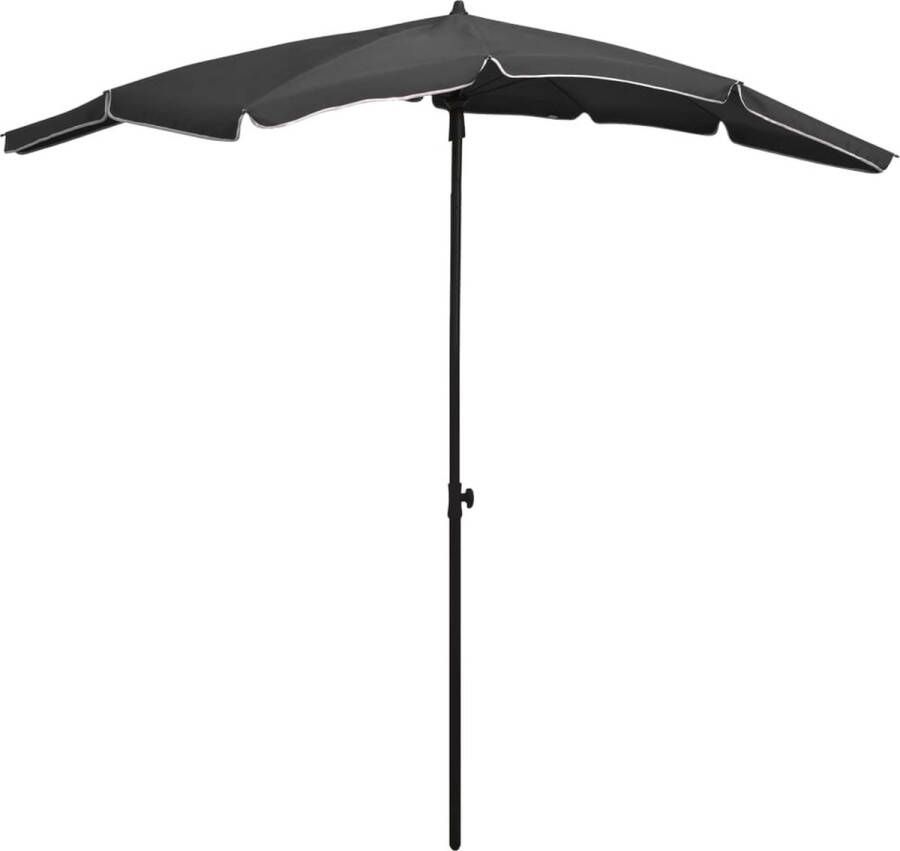 The Living Store Parasol Deluxe Tuin 200 x 130 x 234 cm UV-beschermend polyester Antraciet