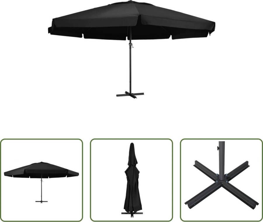 The Living Store Parasol scherming 500 x 385 cm UV-beschermend