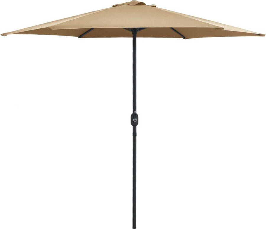 The Living Store Parasol Tuin 270 x 246 cm Taupe UV-beschermend Aluminium