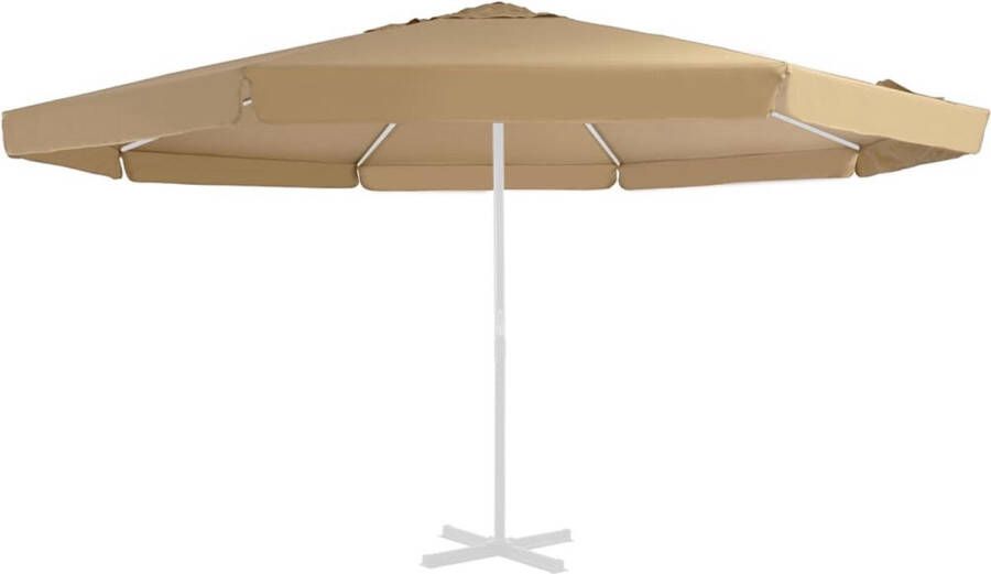 The Living Store Parasoldoek Taupe 500 cm Water- en uv-bestendig 100% polyester