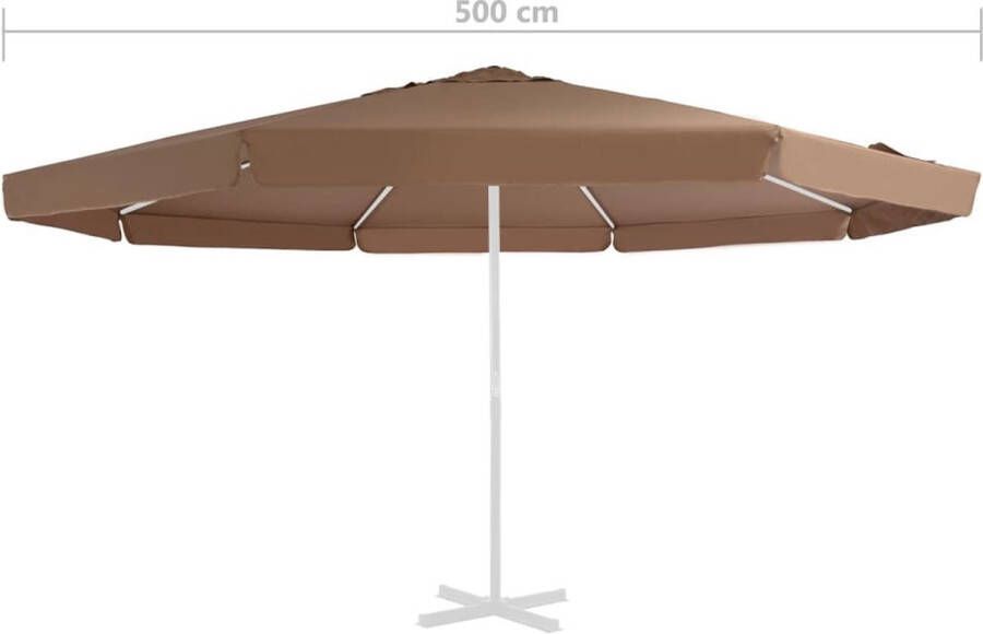 The Living Store Parasoldoek Vervangend 500 cm Zand