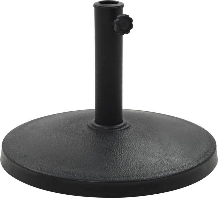 The Living Store Parasolvoet Decoratief Weerbestendig Polyresin 44.5 x 33 cm Zwart