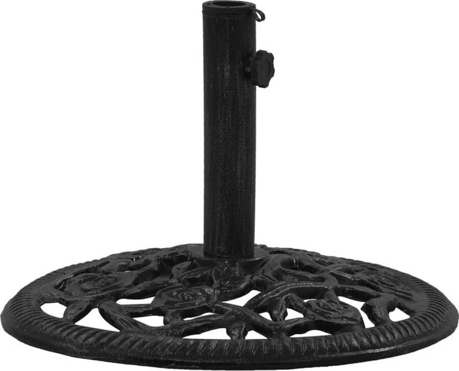 The Living Store parasolvoet gietijzer 48 x 33 cm zwart