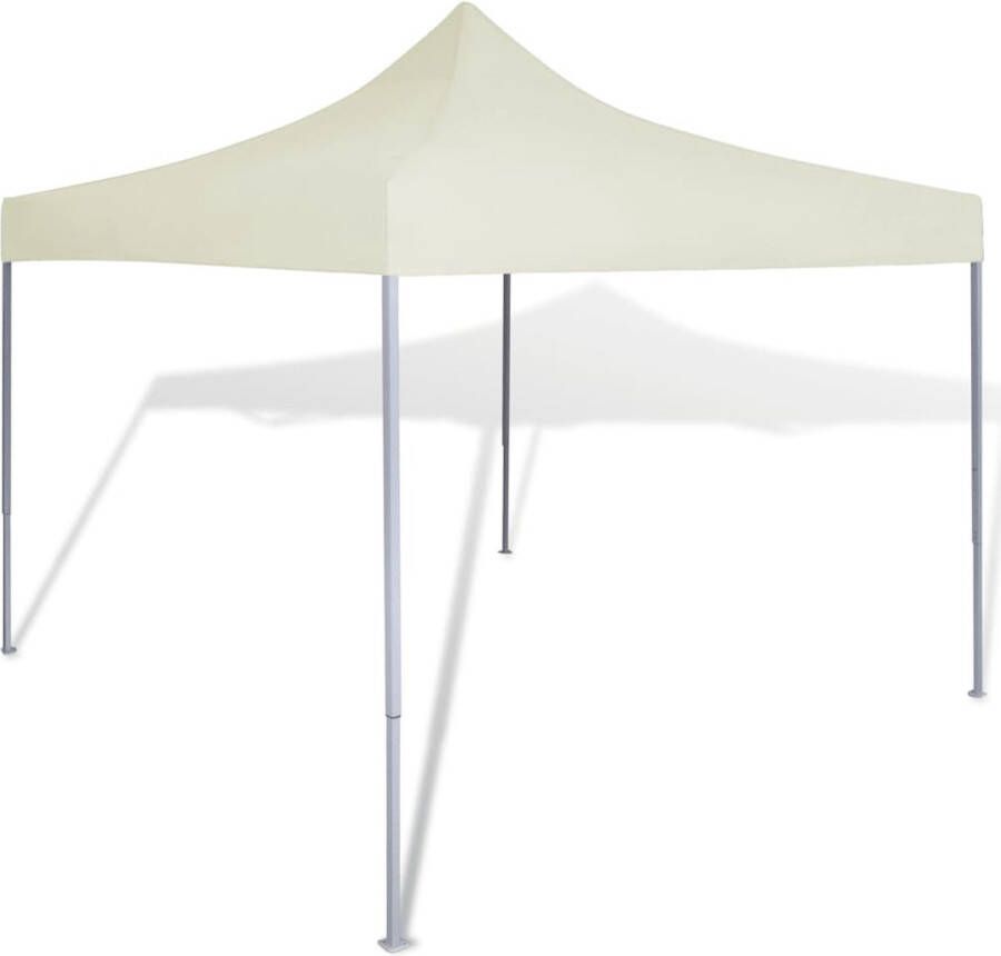 The Living Store Partytent 291 x 291 x 315 cm Waterdicht Stevig stalen frame Crème kleurig zeil