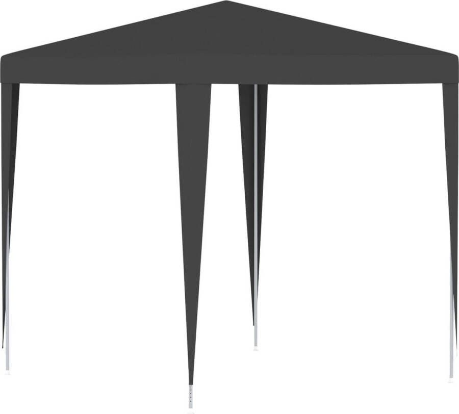 The Living Store Partytent 2x2x2.4m UV- en waterbestendig Inclusief montagematerialen Kleur- antraciet Materiaal- PE en staal Montage vereist