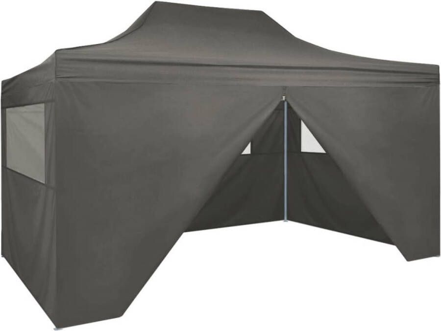 The Living Store Partytent Antraciet 280 x 410 x 315 cm UV- en waterbestendig