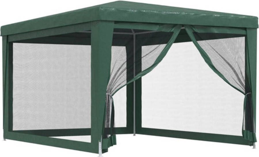 The Living Store Partytent Groen 297x396x246 cm HDPE Materiaal IJzeren frame Waterbestendig