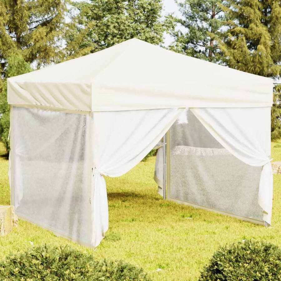 The Living Store Partytent Inklapbaar 292 x 292 x 245 cm Crème