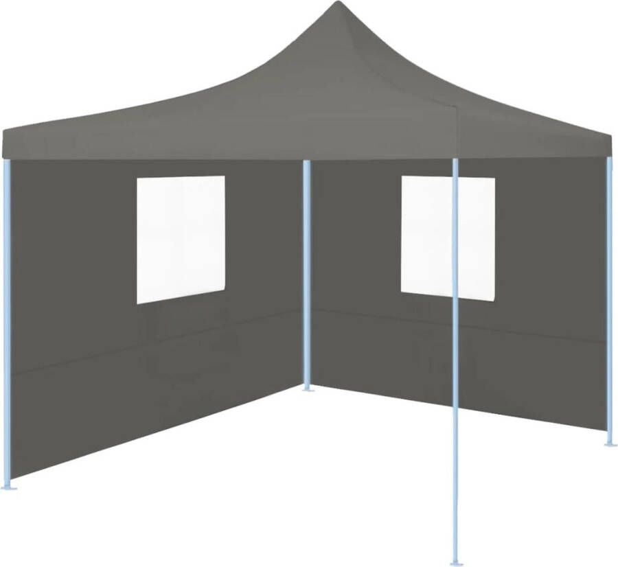 The Living Store Paviljoen Antraciet 2 x 2 x 3.15 m Uv- en waterbestendig Inklapbaar ontwerp