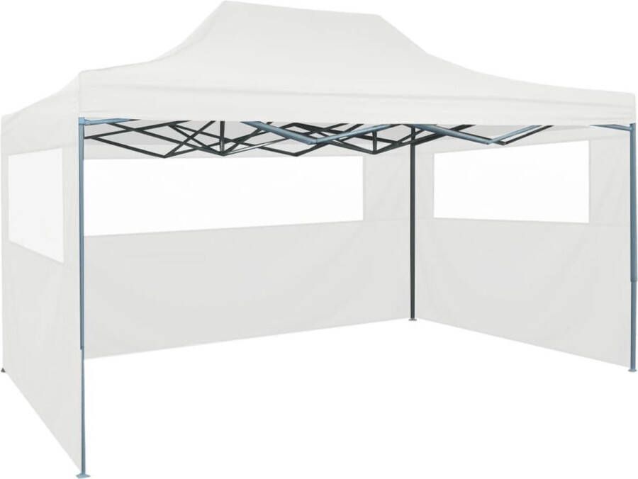 The Living Store Partytent Pavilion 280 x 410 x 315 cm UV waterbestendig 3 zijwanden Wit