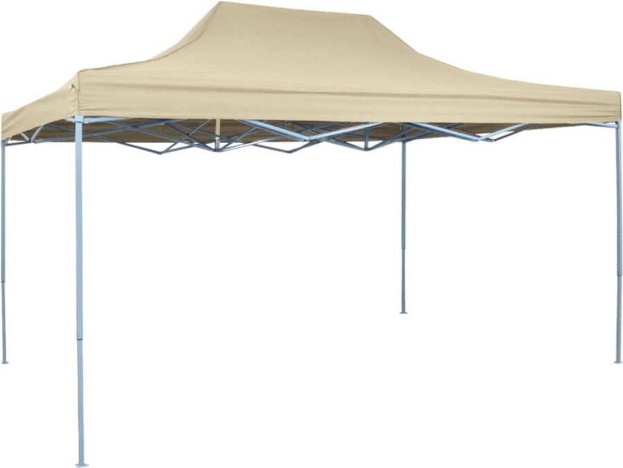 The Living Store Partytent Pop-up inklapbaar 431 x 291 x 315 cm Crèmewit Waterbestendig UV-bestendig Inclusief accessoires