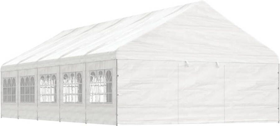 The Living Store Partytent wit 11.15 x 5.88 x 3.75 m PE (polyethyleen) 12 wanden