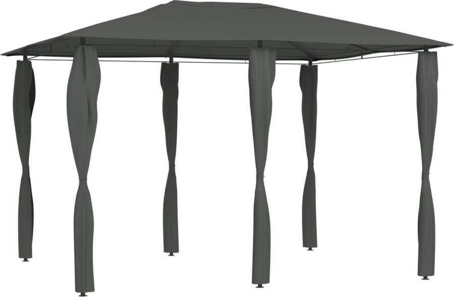 The Living Store Paviljoen Outdoor 3 x 4 x 2.6 m massief stalen constructie antraciet