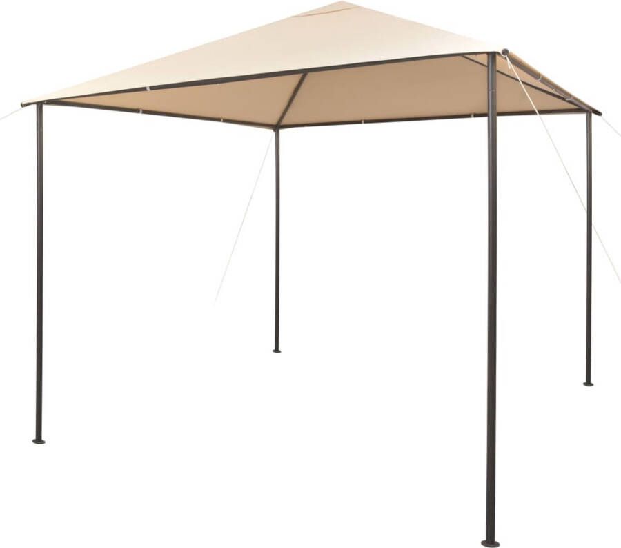 The Living Store Paviljoen Partytent 3x3x2.9m Beige Waterbestendig Oxford Stof