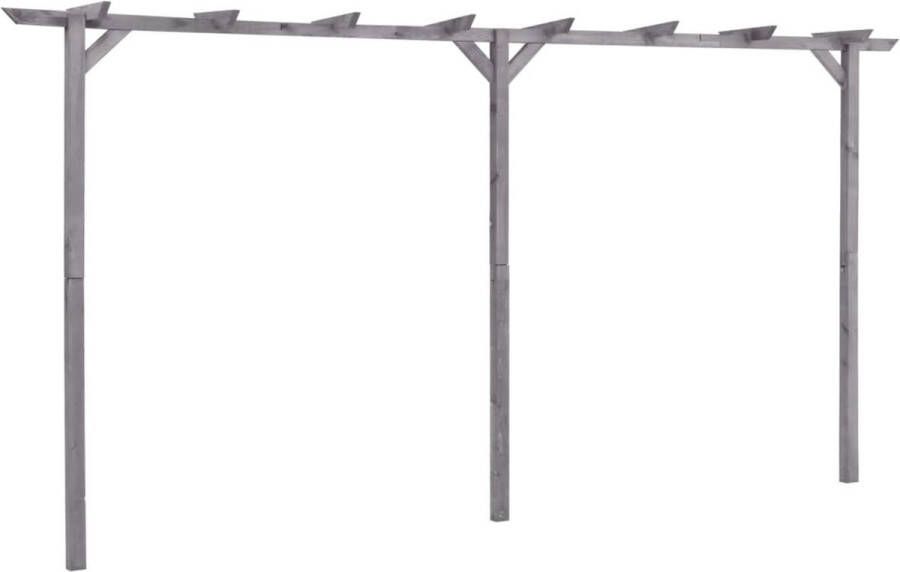 The Living Store Pergola Grenenhout 400 x 40 x 205 cm Grijs Rotbestendig