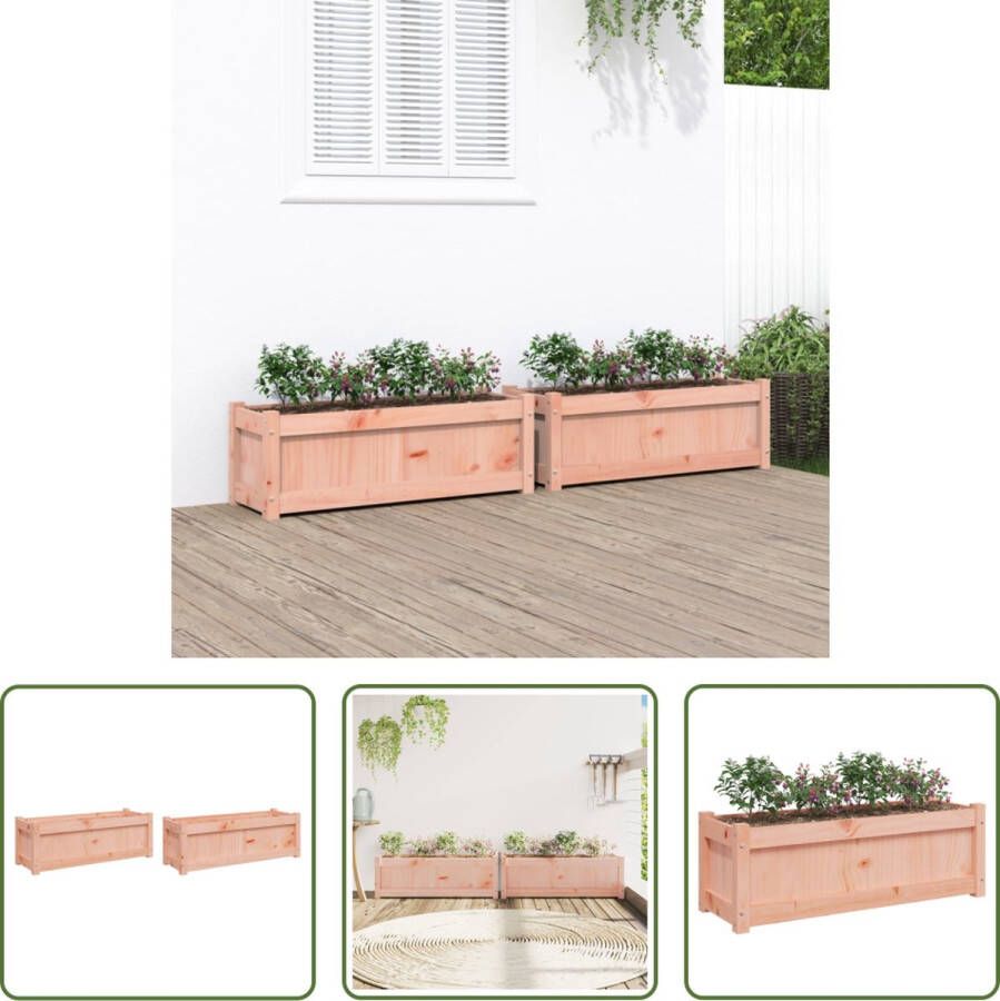 The Living Store Plantenbak Massief Douglashout 90 x 31 x 31 cm Decoratieve Tuindecoratie