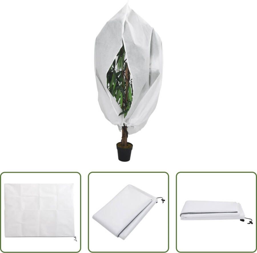 The Living Store Plantenhoes Winterbescherming M 3.93x3m Ademend en duurzaam Met trekkoord en ritssluiting