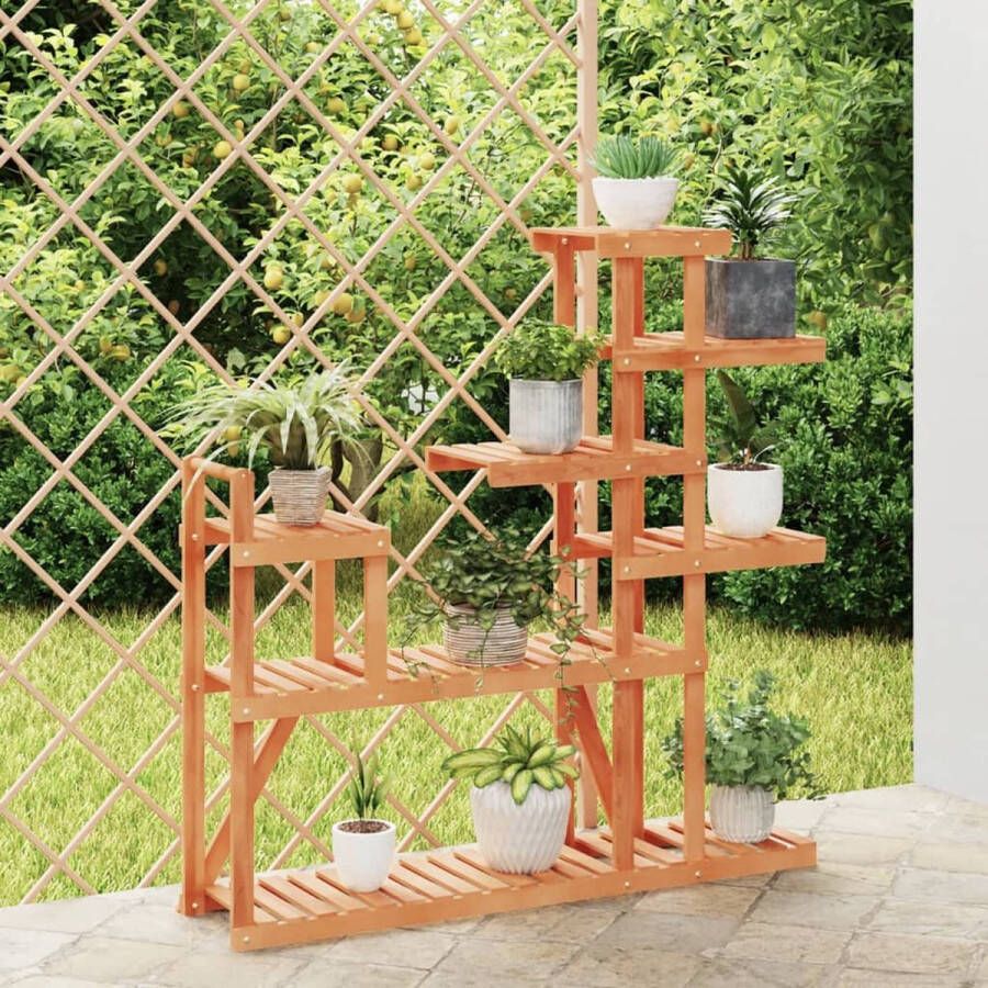 The Living Store Plantenstandaard houten plantenrek Grootte 110x25x111 cm Duurzaam vurenhout