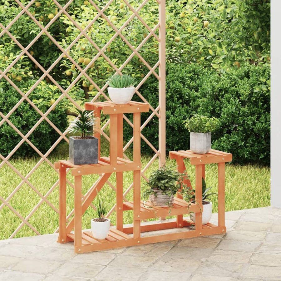The Living Store Plantenstandaard Hout Retro 90 x 25 x 73.5 cm Duurzaam Vurenhout