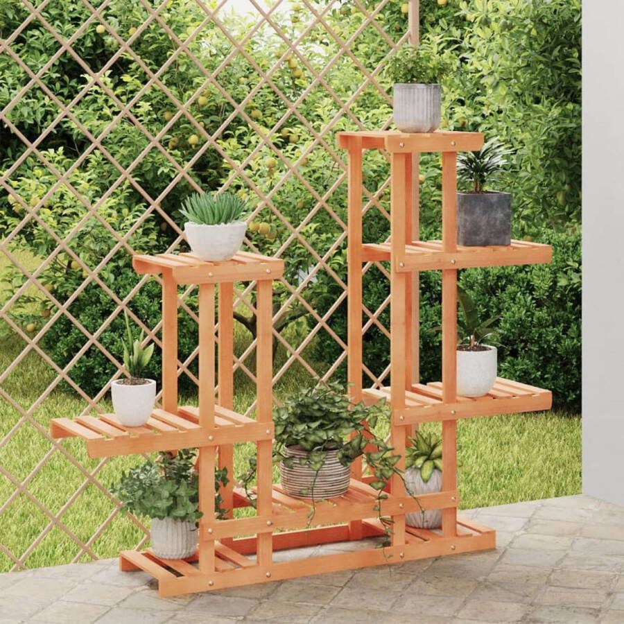 The Living Store Plantenstandaard Retro Hout 95x25x96 cm Duurzaam vurenhout