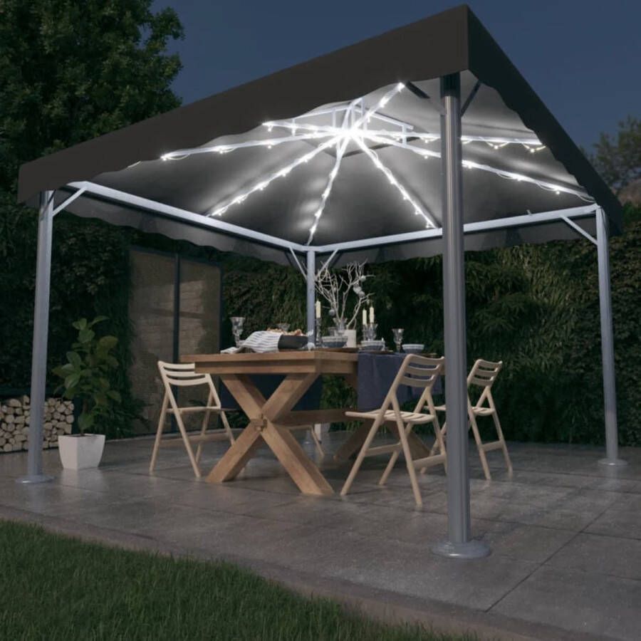 The Living Store Prieel Classic Aluminium Oxford 300x300x270cm Antraciet