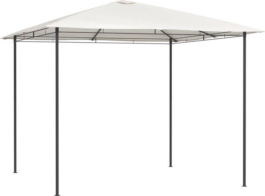 The Living Store Prieel Stalen Constructie 3 x 3 x 2.6 m Crème