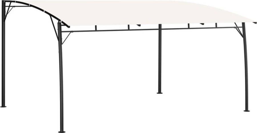 The Living Store Prieel Tuinfeest 4x3x2.55m Duurzaam en stabiel metalen frame Bescherming tegen zon Eenvoudige montage