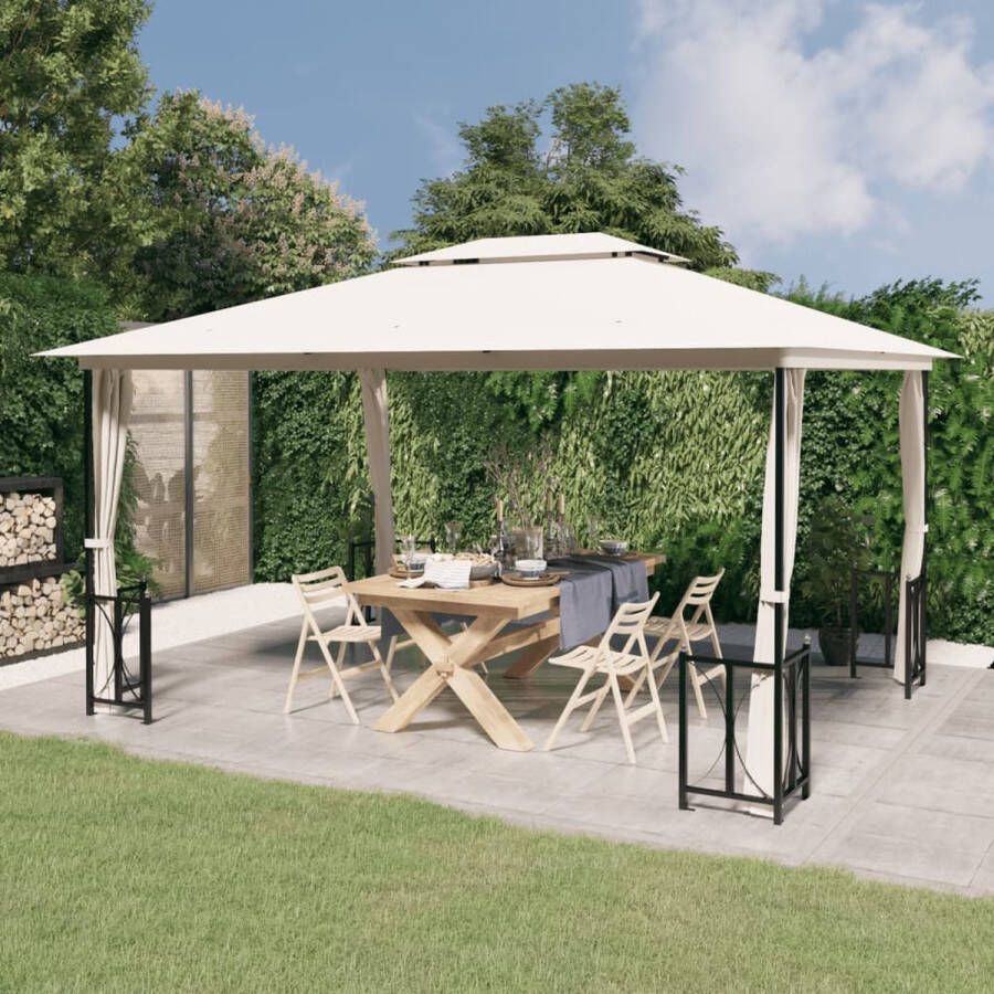 The Living Store Prieel Tuinpaviljoen 3x4m Crème