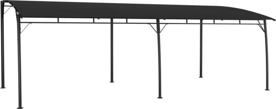 The Living Store Prieel Zonneluifel 6 x 3 x 2.55 m Metalen frame Antraciet